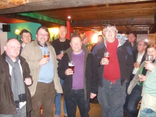 The West Lancashire branch of CAMRA on a pub-crawl around Garstang with Lunesdale branch member Martin Sherlock