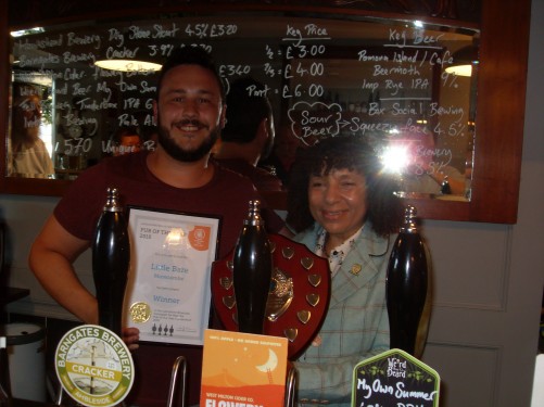 Nick McCann with Angela Aspin, CAMRA regional director