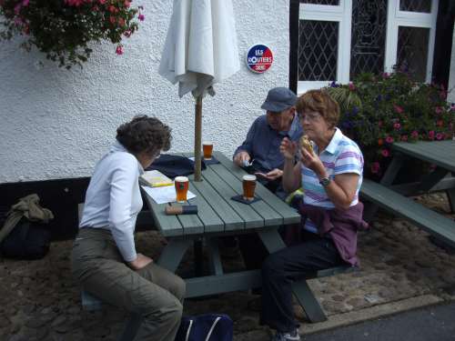 Lunch outside the Punchbowl (Churchtown)